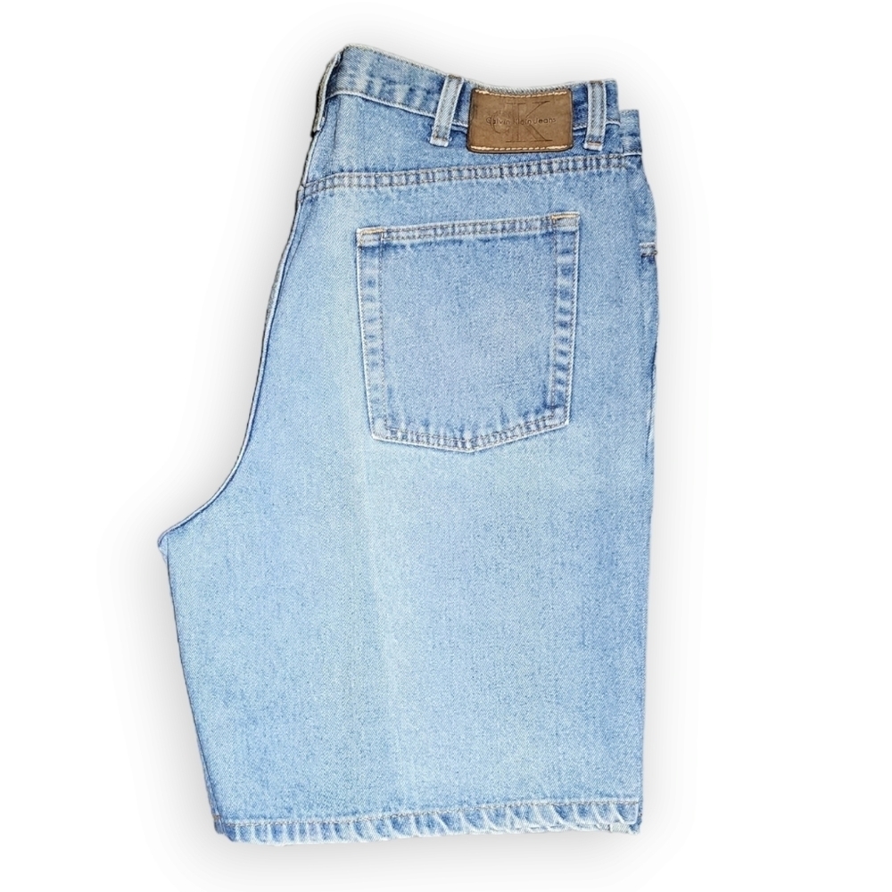 CALVIN KLEIN x VINTAGE denim Jean shorts dad‎ short in blue size 38